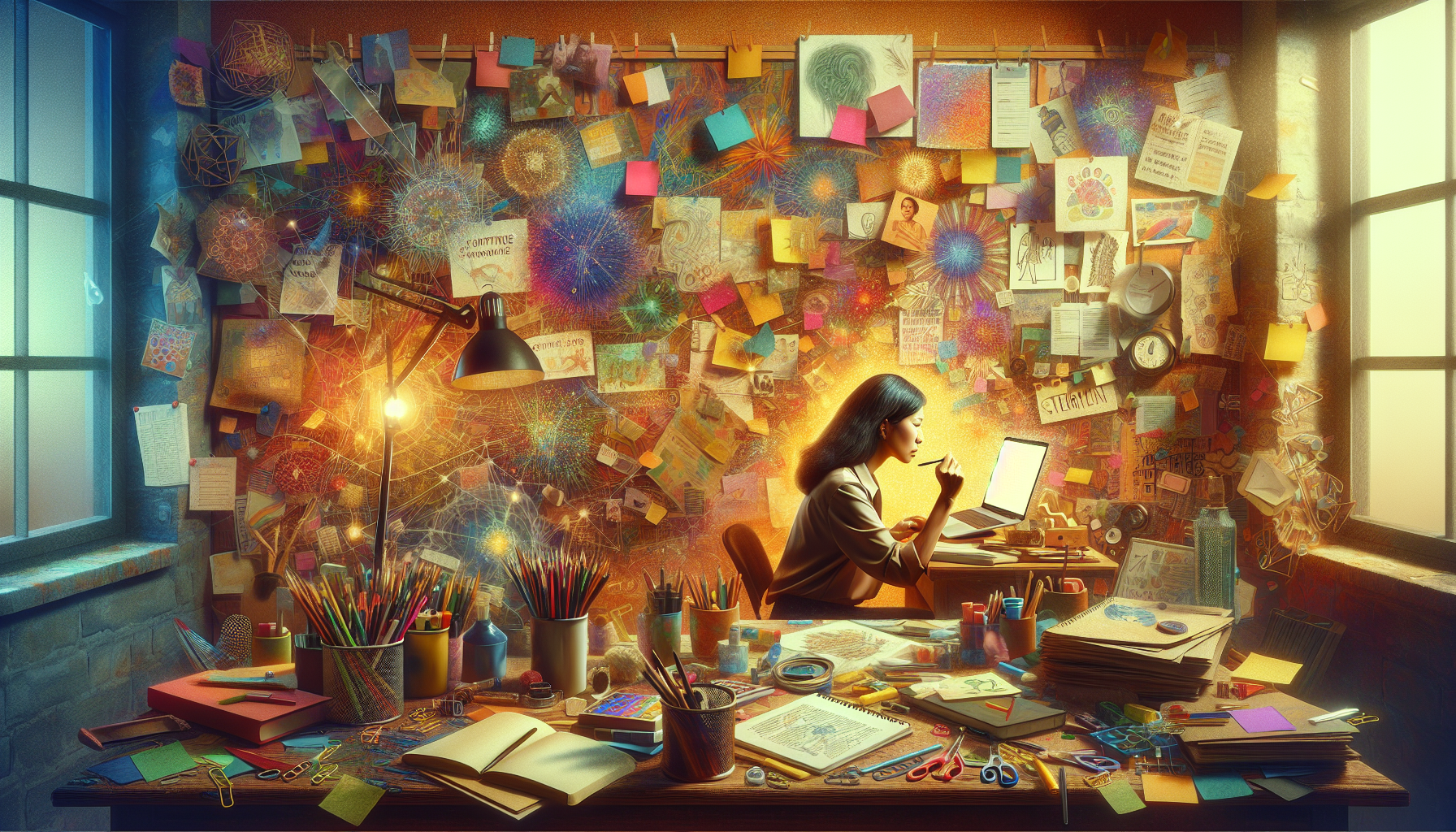 creative workspace illustration